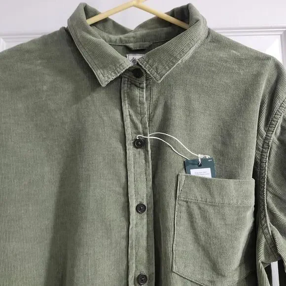 ❤️NWT❤️ Alpine Design Olive Men's Casual Button Down Shirt - Picture 4 of 14